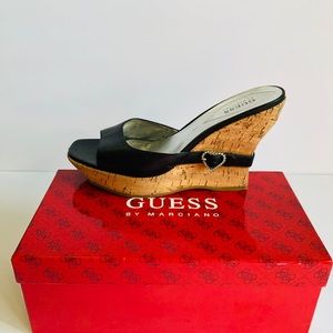 Guess By Marciano Leather Block Wedge